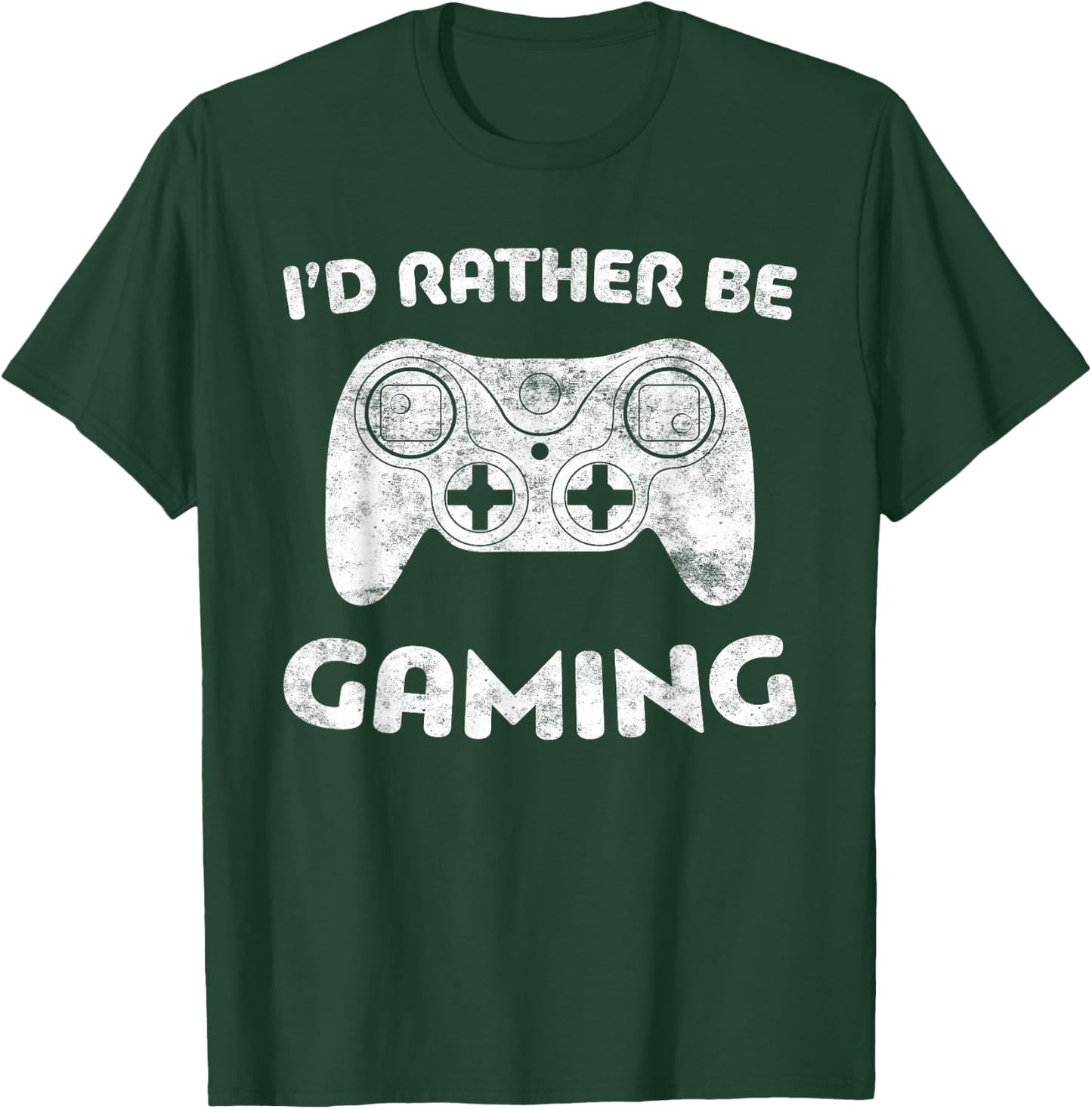 I'd Rather Be Gaming Video Gamer Shirt T-Shirt - T-Shirt | Forest