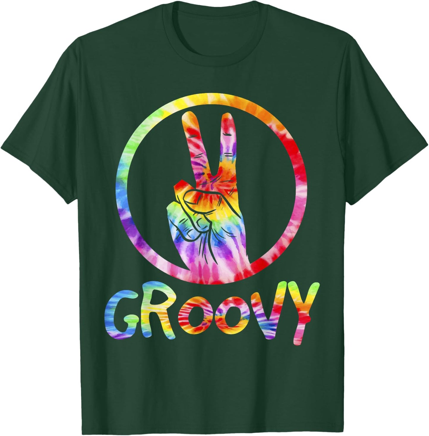 Groovy 70's Tie Dye Shirt, Vintage 70s , Retro 70's Shirt T-Shirt - T-Shirt | Forest