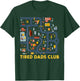 (On Back) Tired Dad Club Car Race Track On Dad Fathers Day T-Shirt - T-Shirt | Forest