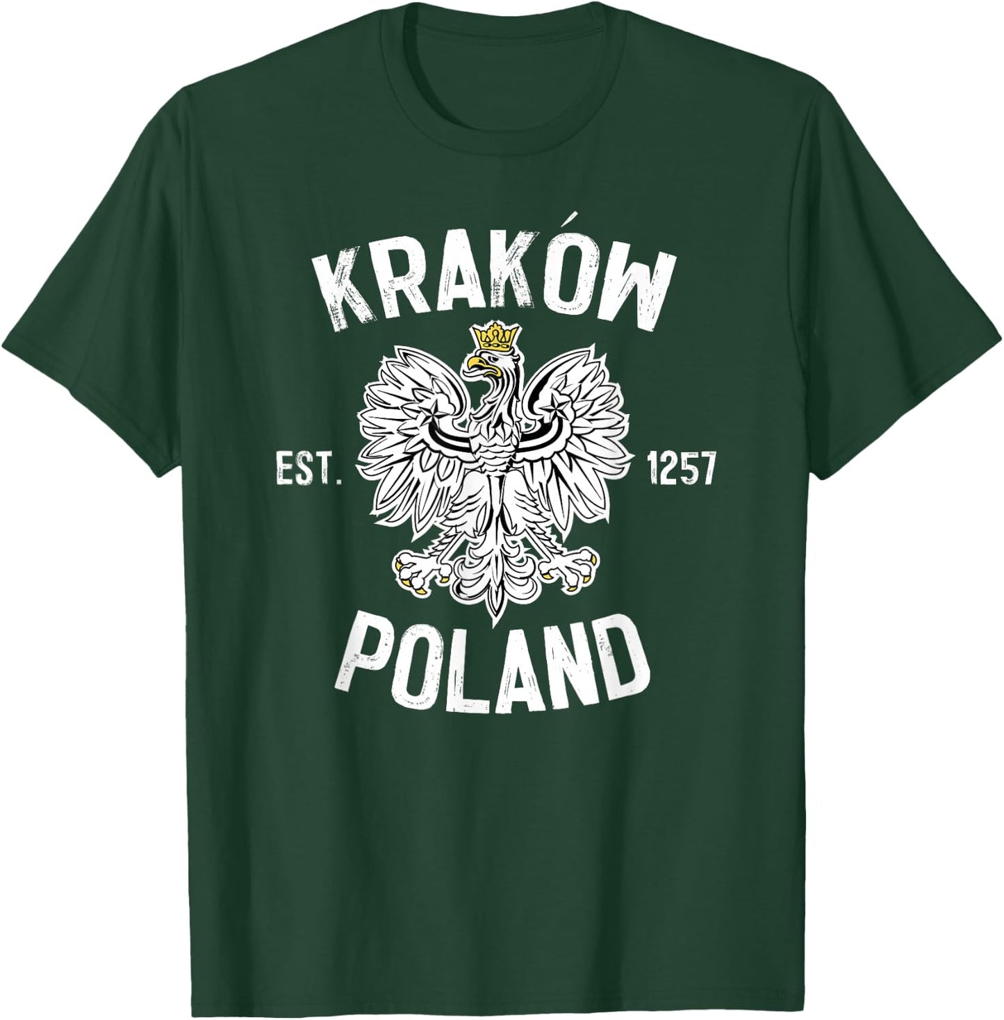 Krakow Poland Polish Eagle Polska T-Shirt - T-Shirt | Forest