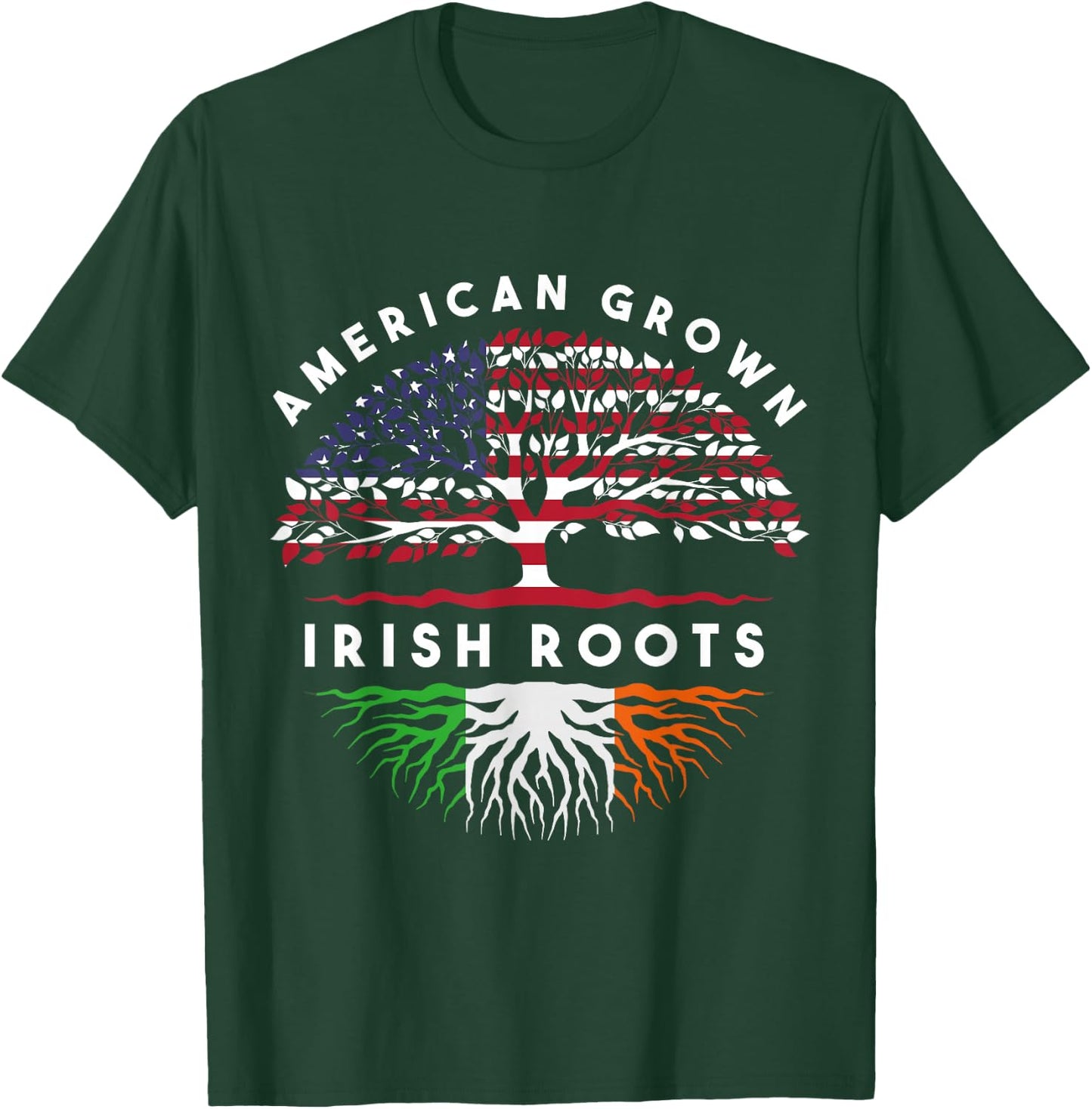 USA Pride Irish Roots Ireland T-Shirt - T-Shirt | Forest
