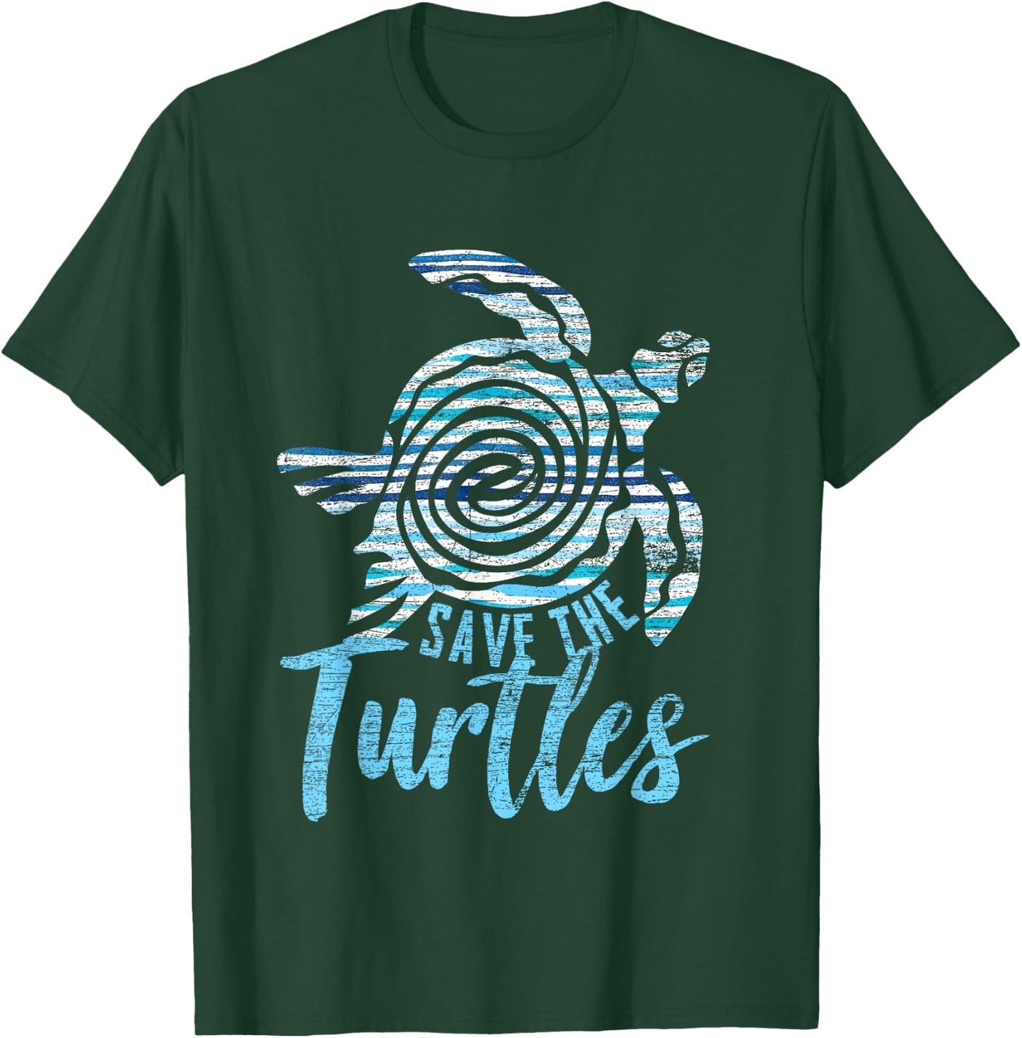 Save The Turtles Vintage Earth Day T-Shirt - T-Shirt | Forest