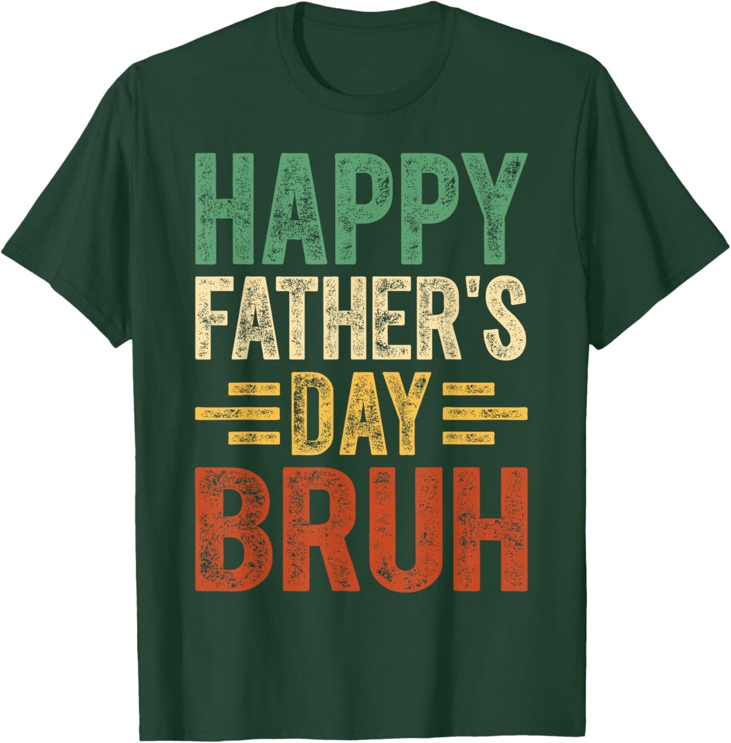 Retro Vintage Happy Father's Day Bruh Women kids T-Shirt - T-Shirt | Forest