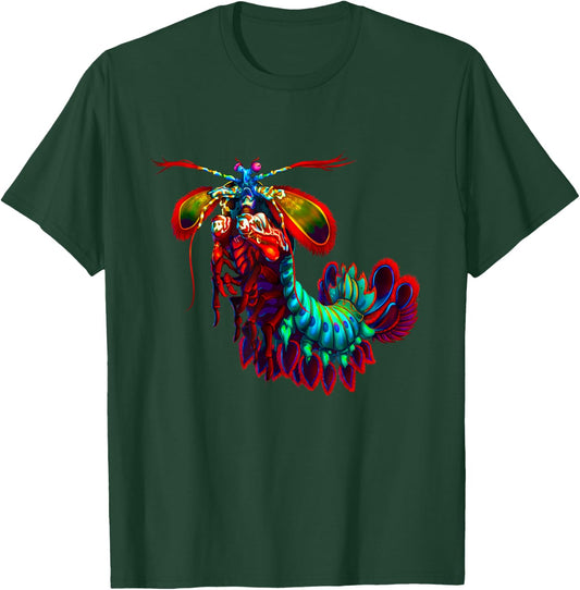 Rainbow Peacock Mantis Shrimp T-Shirt - T-Shirt | Forest