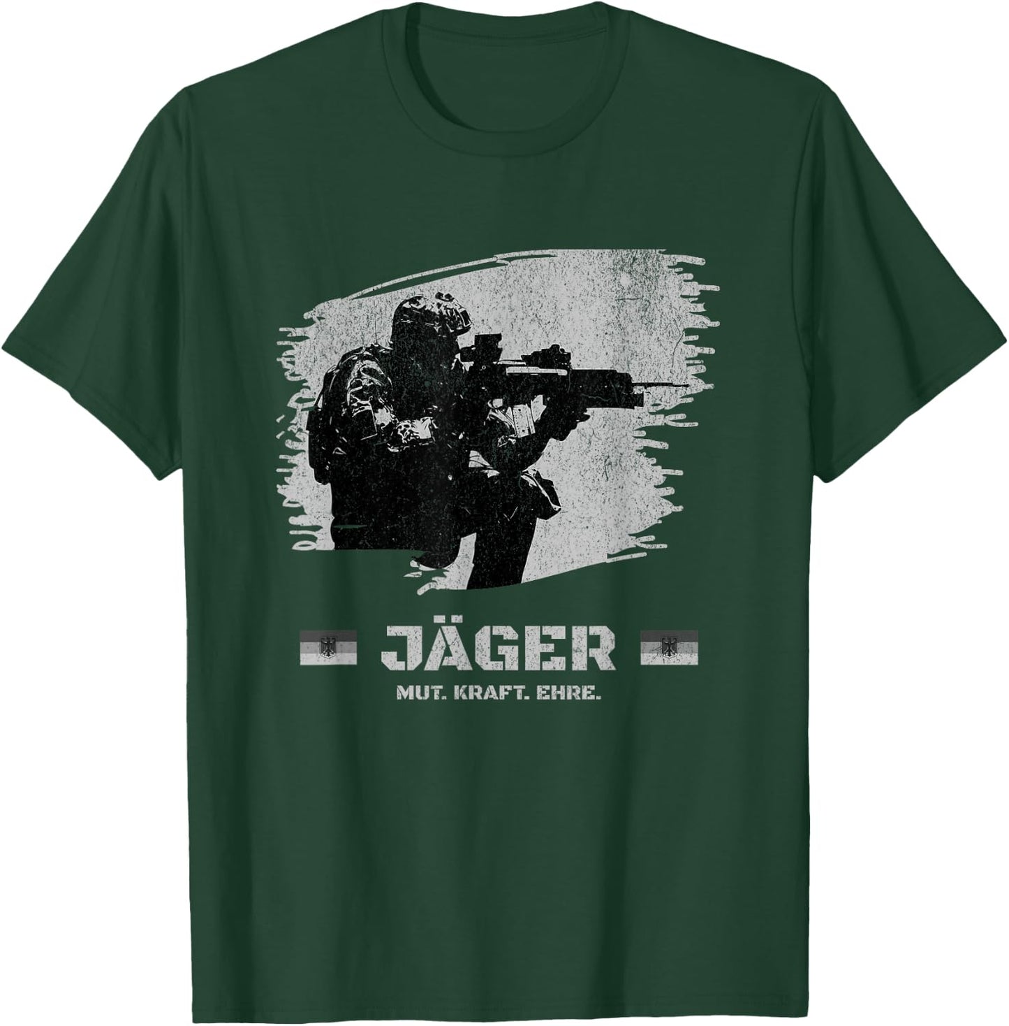 German Army Infantry Hunter Military Soldier Pride T-Shirt - T-Shirt | Forest