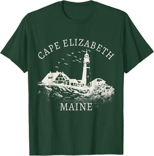 Cape Elizabeth Maine Vintage Pride T-Shirt - T-Shirt | Forest