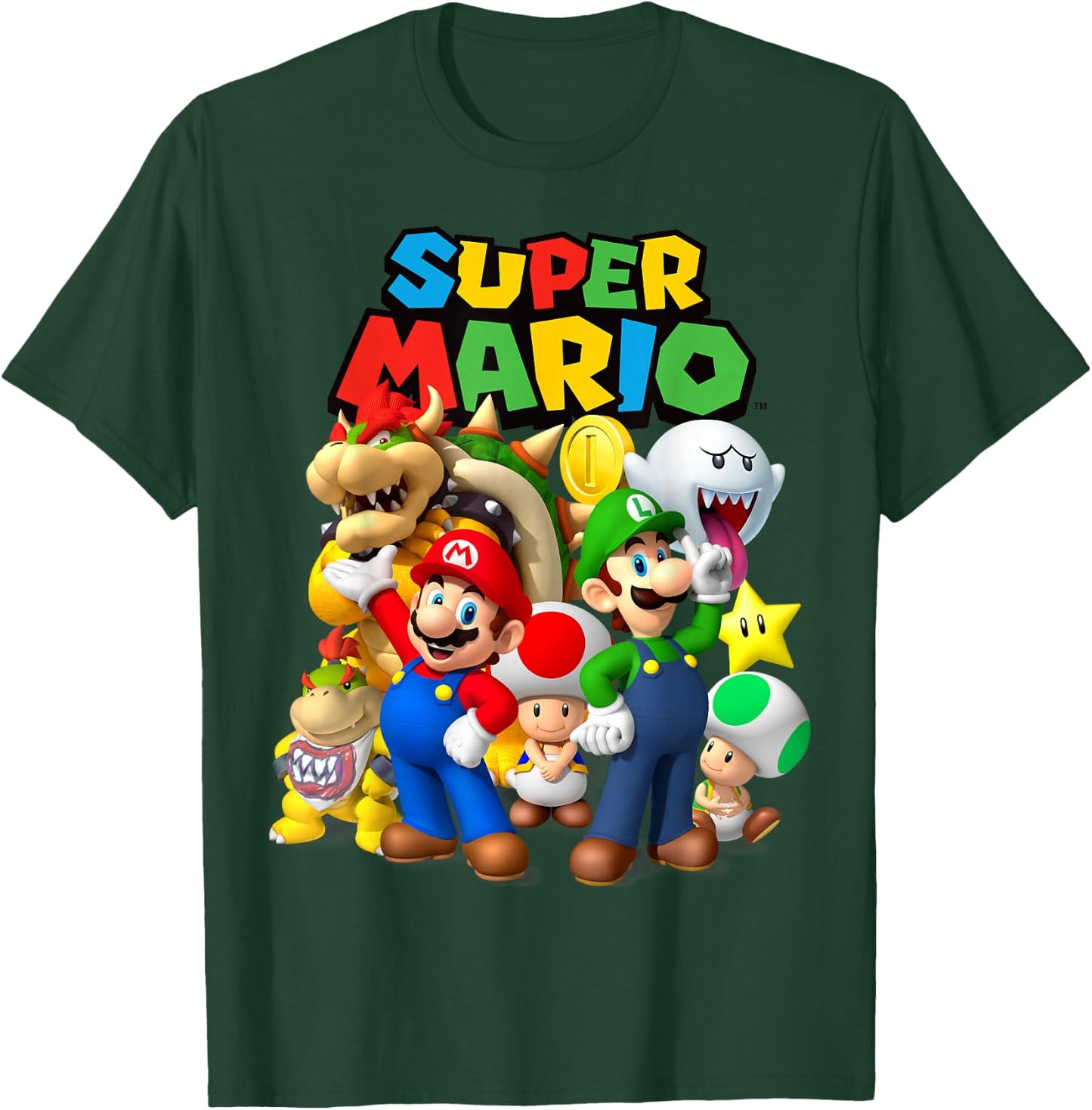Super Mario Classic Group Shot T-Shirt - T-Shirt | Forest