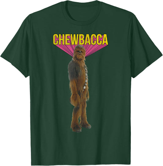 Star Wars Chewbacca Retro In Your Face Burst Graphic T-Shirt - T-Shirt | Forest