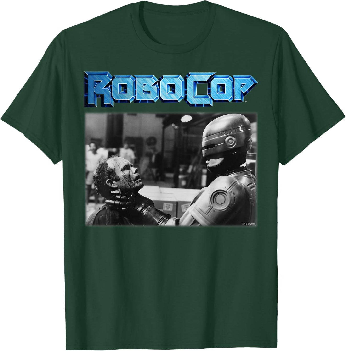 RoboCop And Clarence Boddicker Portrait Logo T-Shirt - T-Shirt | Forest