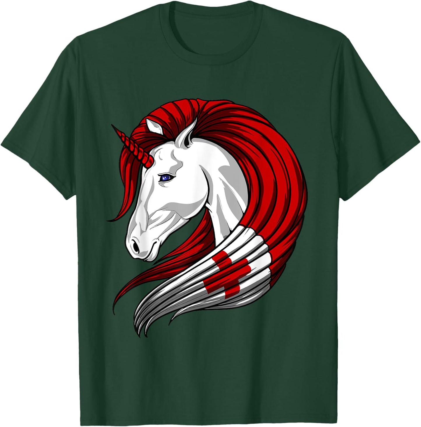 Tonga Flag Tongan Flag Unicorn Shirt T-Shirt - T-Shirt | Forest
