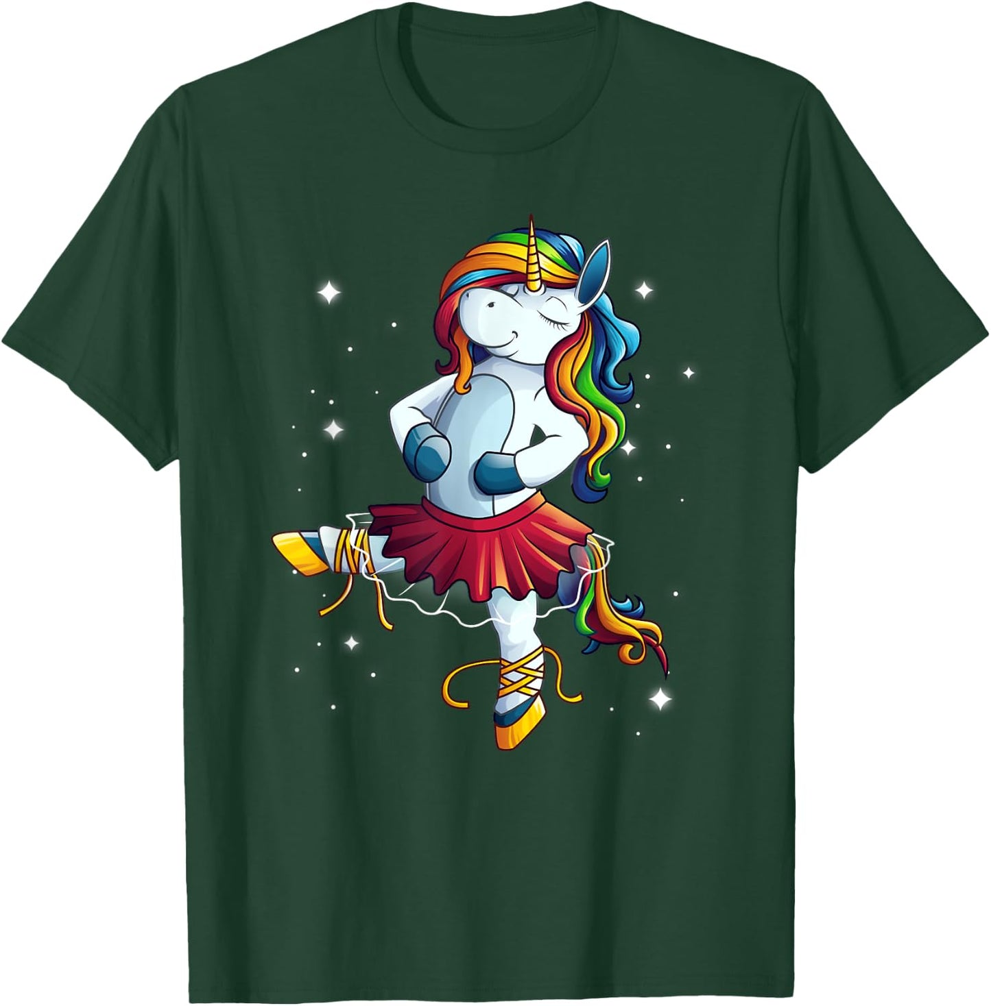 Cool Ballet Dancer Unicorn | Funny Classical Dancing Gift T-Shirt - T-Shirt | Forest