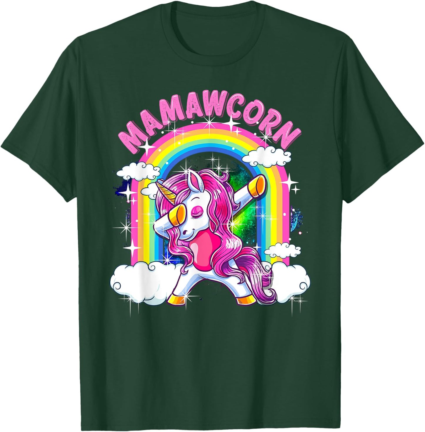 Mamawcorn Shirt Dabbing Unicorn Cute Mamaw Gifts T-Shirt - T-Shirt | Forest