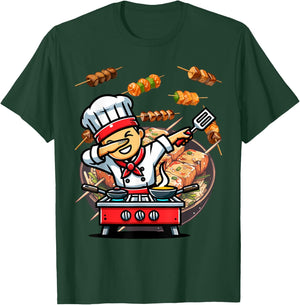 Dabbing Hibachi Chef Funny T-Shirt - T-Shirt | Forest