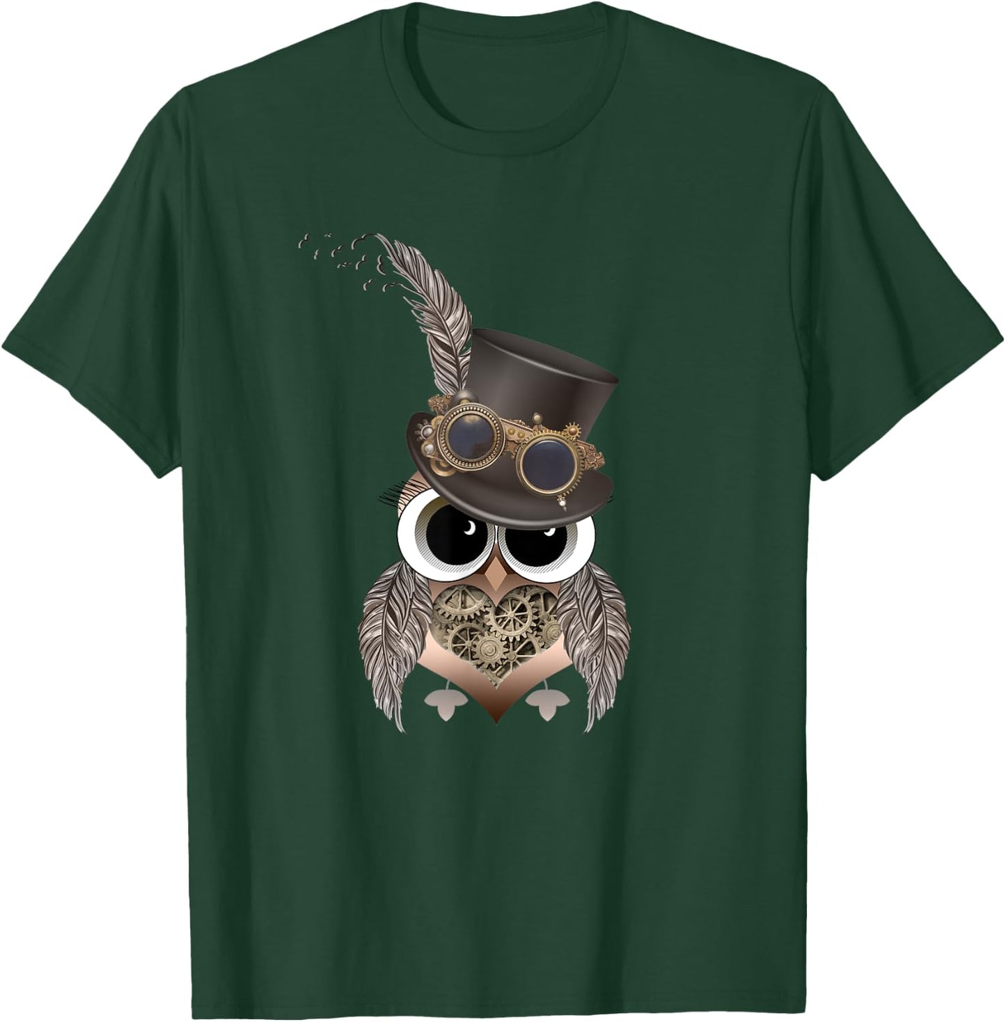 Steampunk Owl . For Owl Lovers and Steampunks. T-Shirt - T-Shirt | Forest