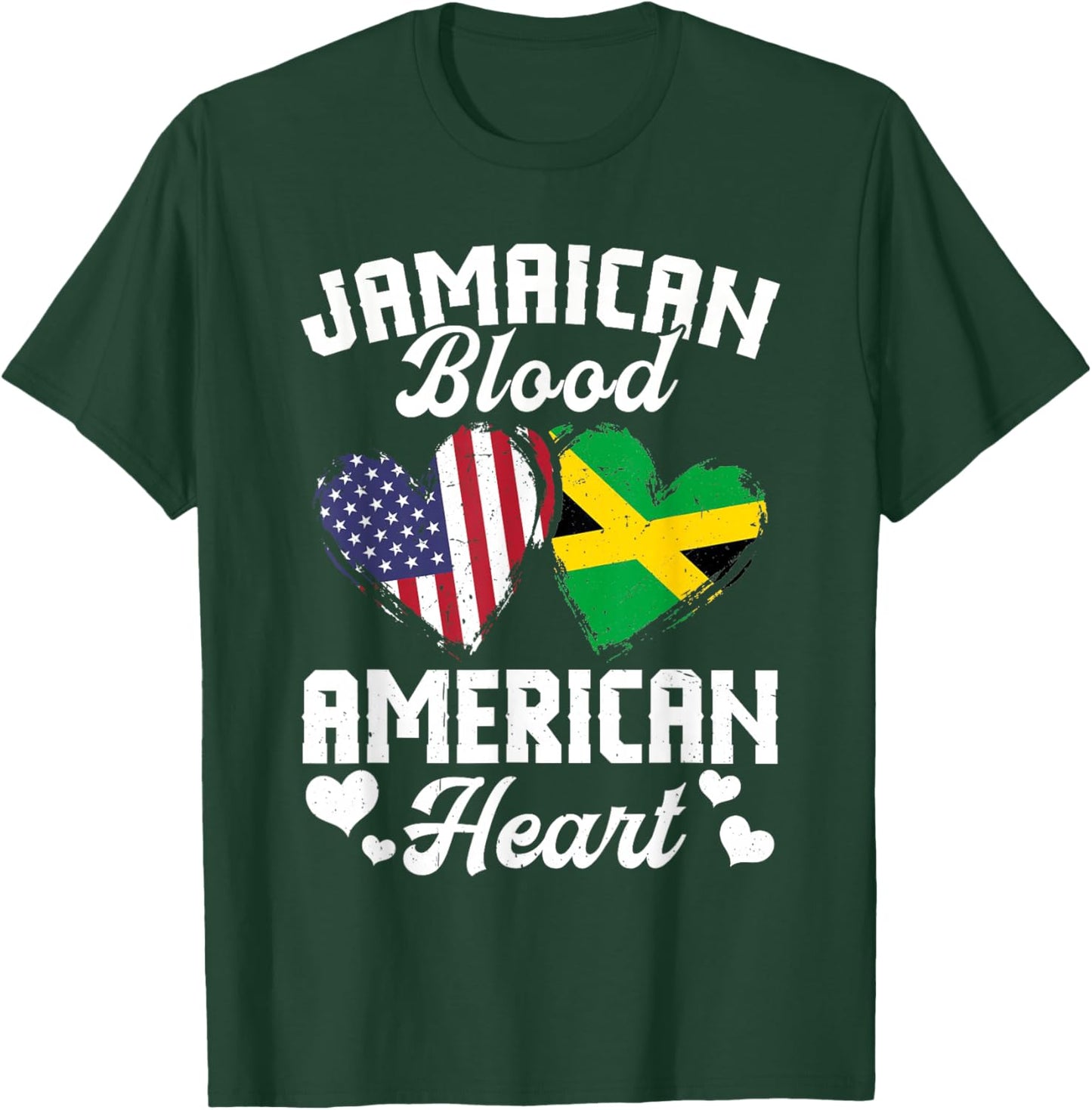 Jamaican Flag Uniform American Outfit US Flags Jamaica T-Shirt - T-Shirt | Forest