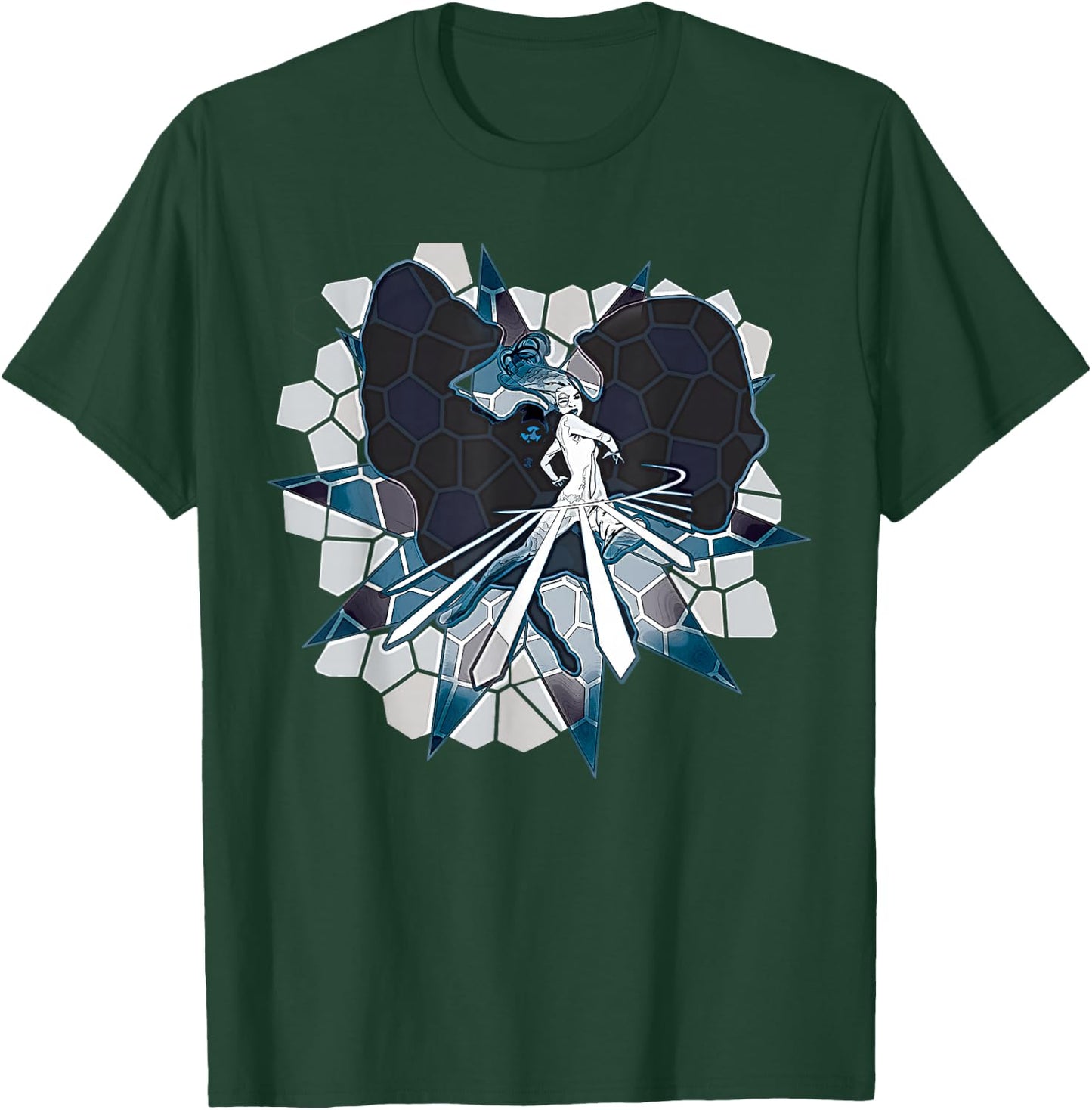 Marvel Cloak and Dagger Light Daggers Stained Glass T-Shirt - T-Shirt | Forest