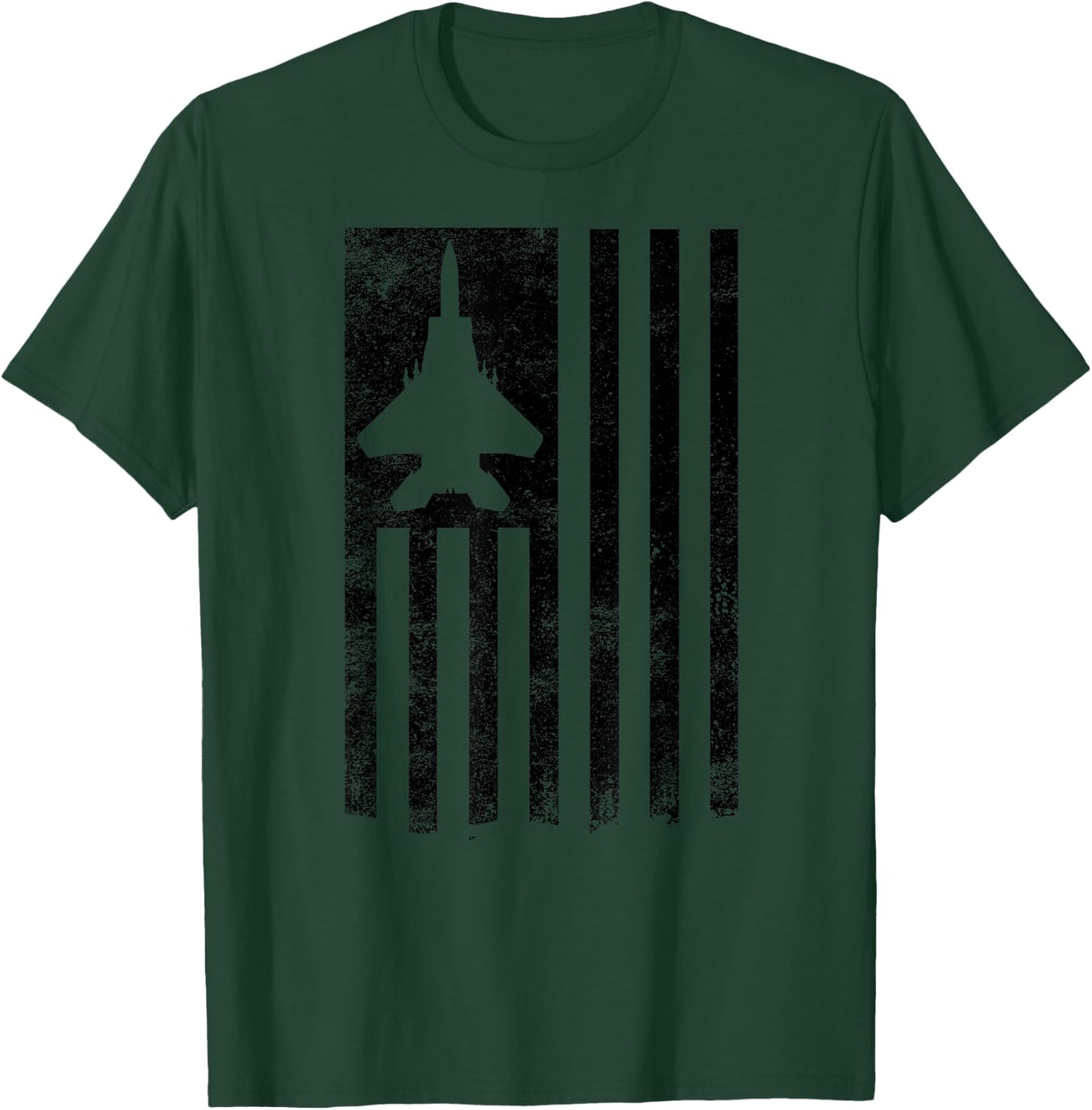 F-15 USA Flag Eagle Fighter Jet for USAF Pilot or Crew T-Shirt - T-Shirt | Forest
