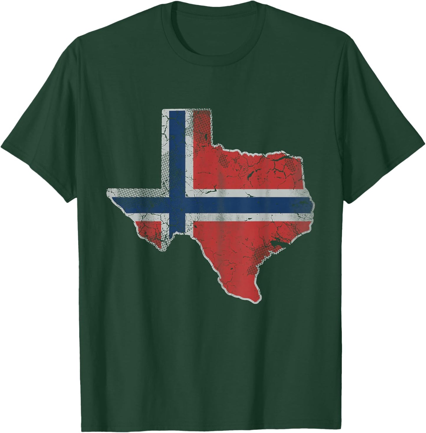 Texas Norwegian Flag Norge Norway Men Women Kids T-Shirt - T-Shirt | Forest