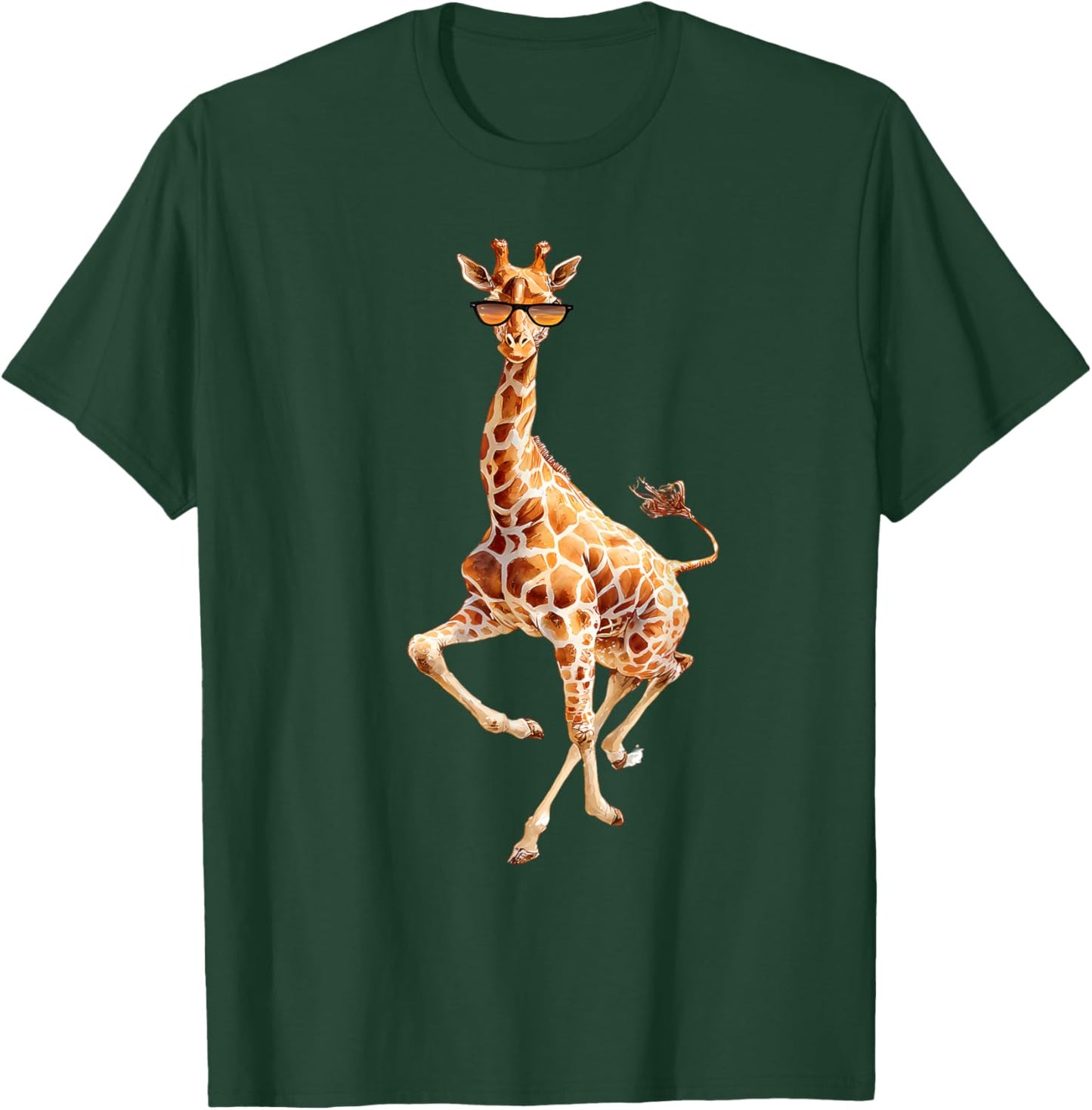 Giraffe Sunglasses Funny Giraffe Lover Safari Animal Animal T-Shirt - T-Shirt | Forest