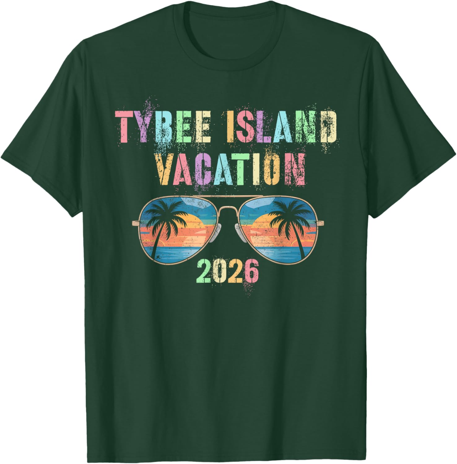 Cute Tybee Island Vacation 2026 Trip Swim Vacay Matching T-Shirt - T-Shirt | Forest