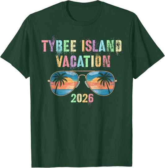 Cute Tybee Island Vacation 2026 Trip Swim Vacay Matching T-Shirt - T-Shirt | Forest