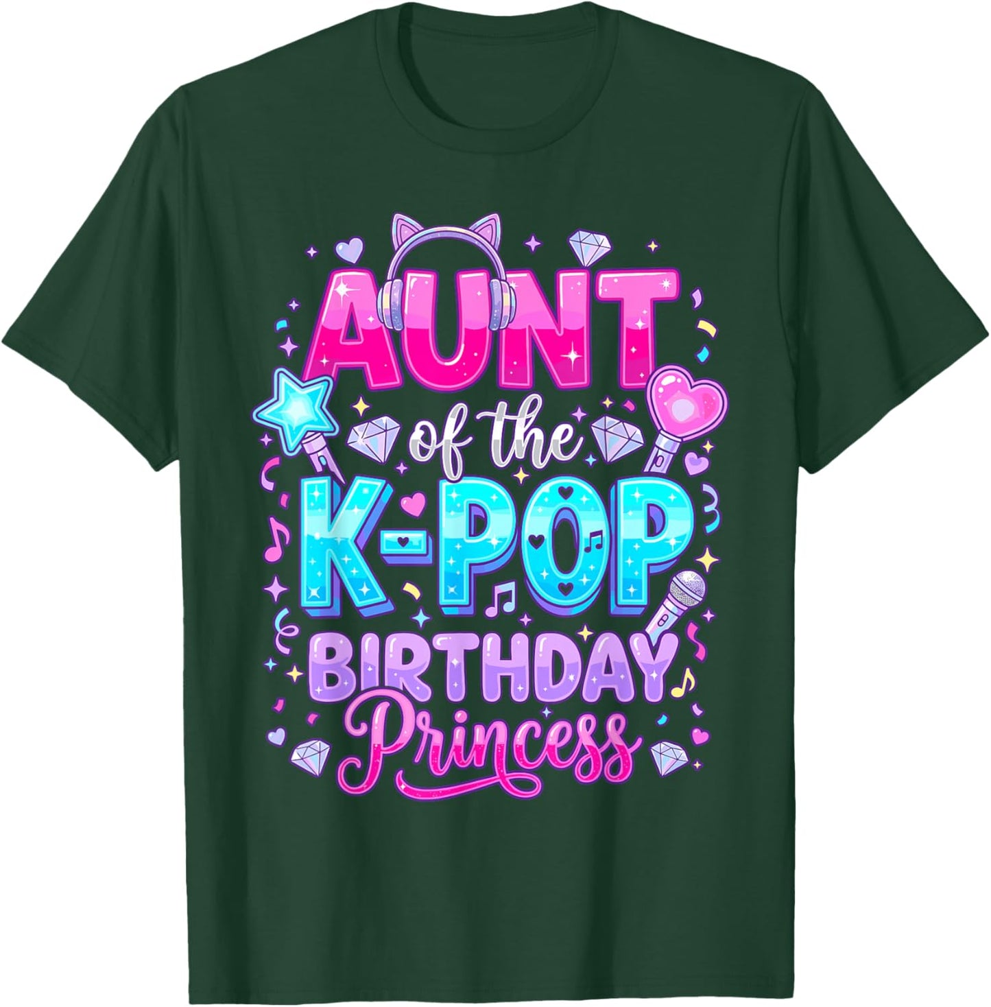 Aunt of The K-Pop Birthday Princess Korean Music T-Shirt - T-Shirt | Forest