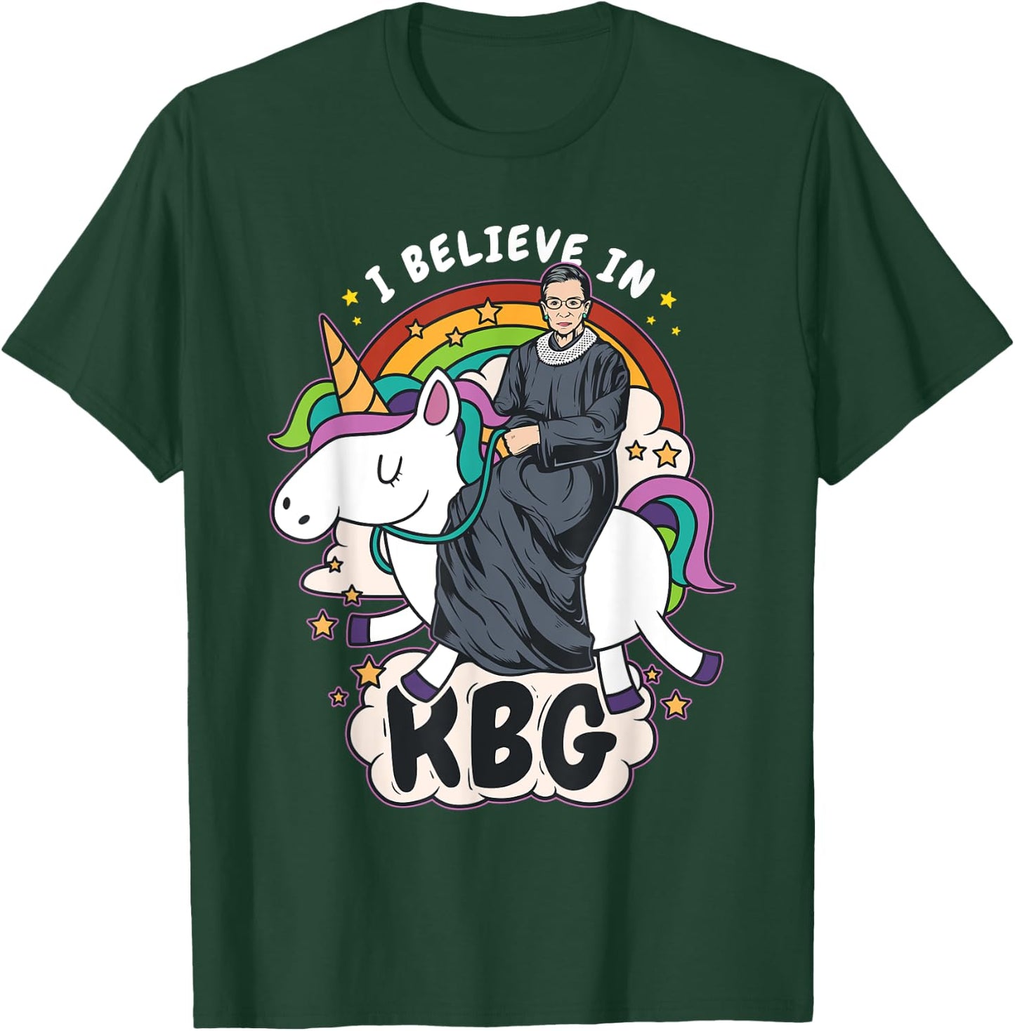 I Believe In RBG Unicorn Feminist T-Shirt - T-Shirt | Forest