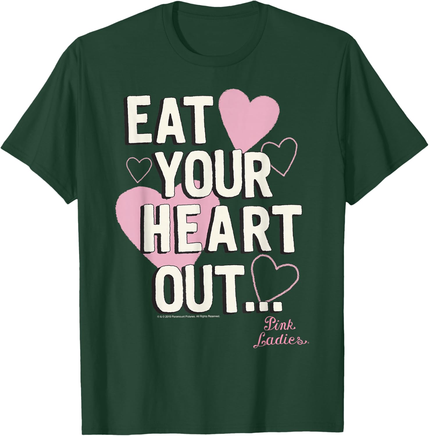 Grease Pink Ladies Eat Your Heart Out T-Shirt - T-Shirt | Forest
