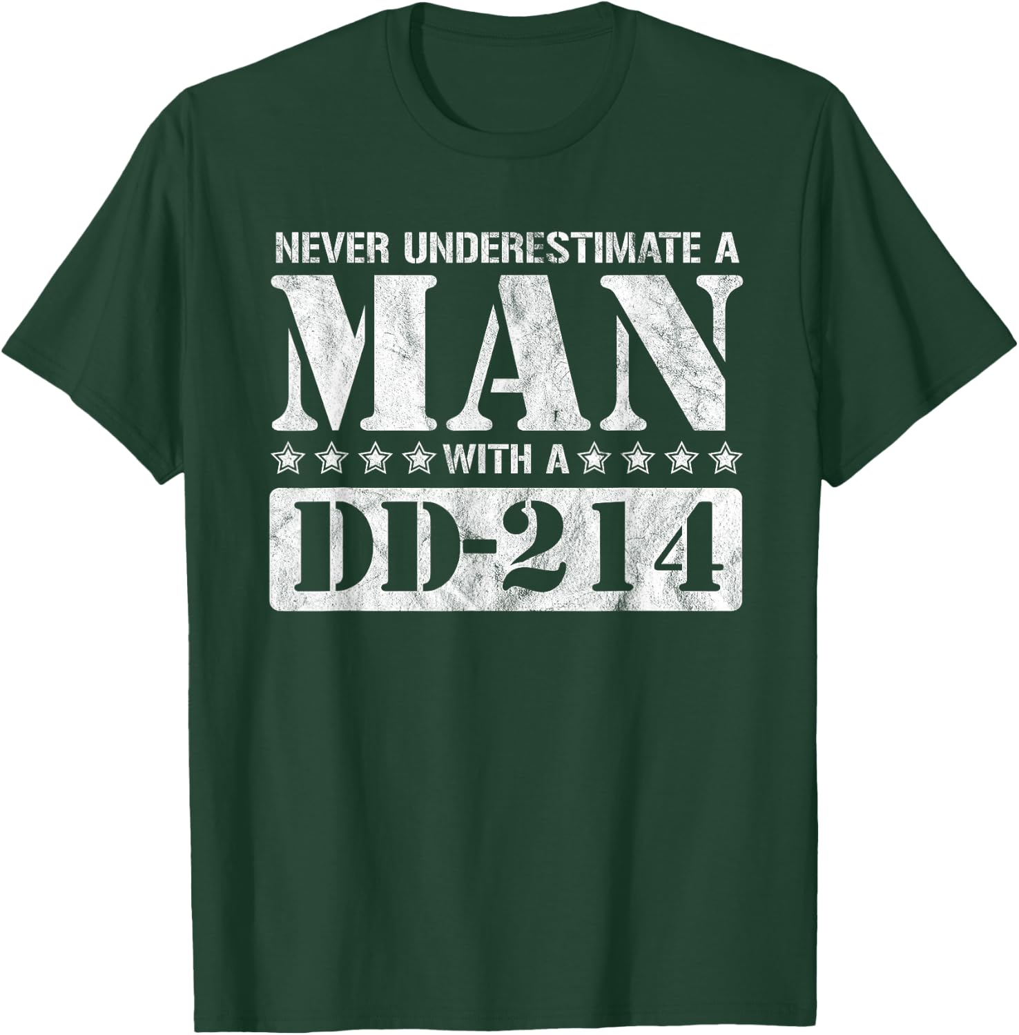 DD 214 Alumni Never Underestimate An Old Man With A DD-214 T-Shirt - T-Shirt | Forest