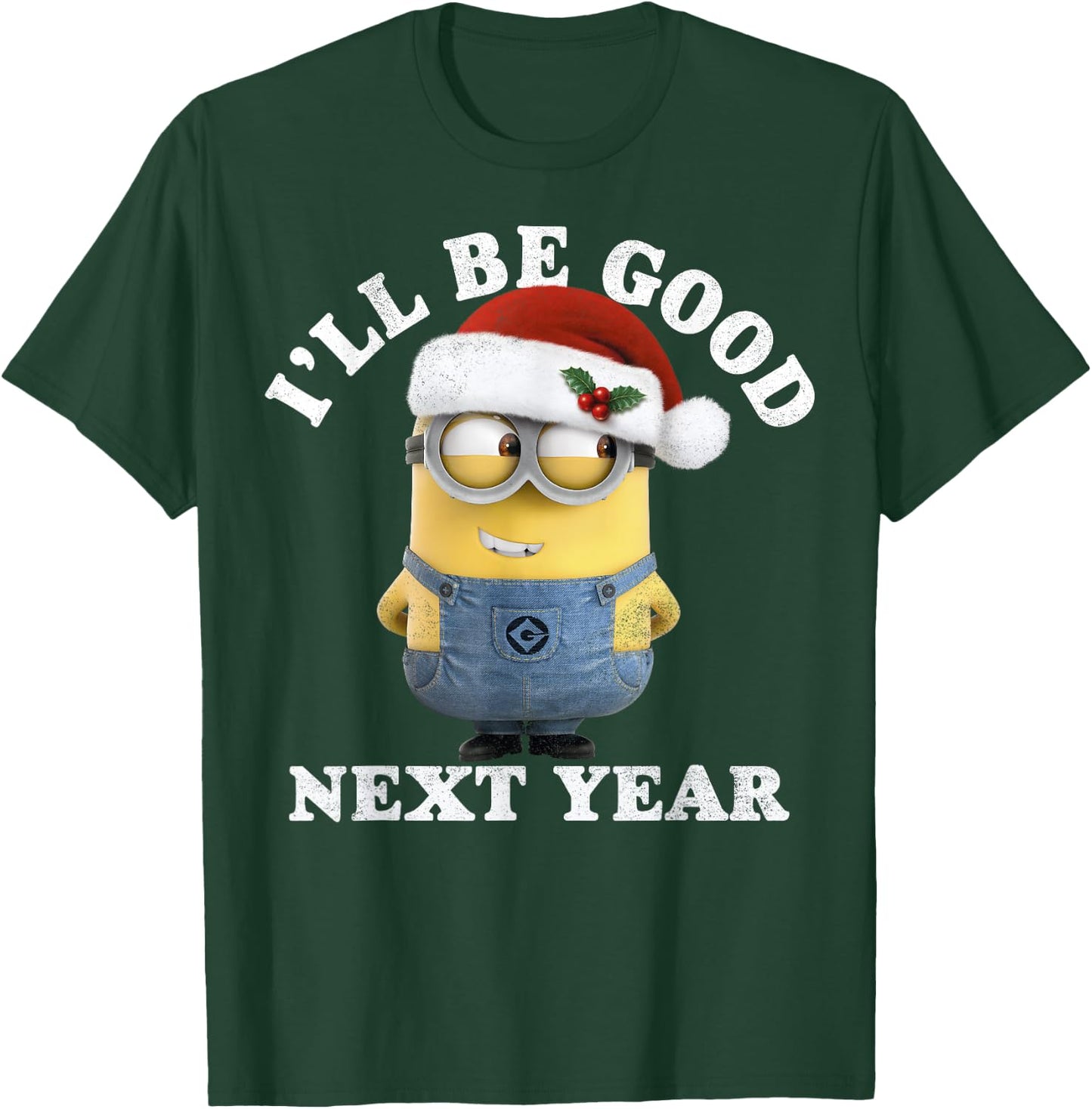 Despicable Me Minions Be Good Next Year Santa Hat T-Shirt - T-Shirt | Forest