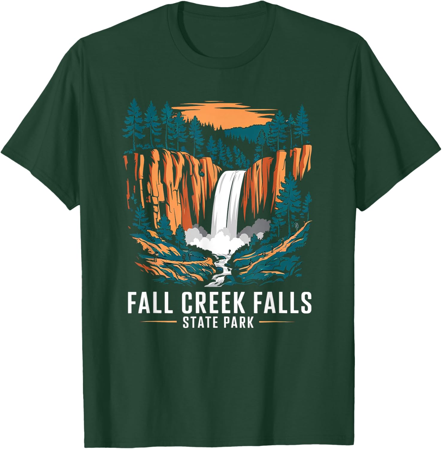 Fall Creek Falls State Park Tennessee Hiking Camper Souvenir T-Shirt - T-Shirt | Forest