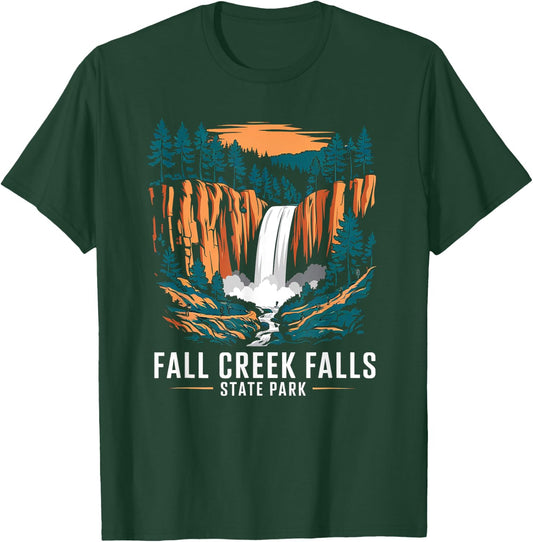 Fall Creek Falls State Park Tennessee Hiking Camper Souvenir T-Shirt - T-Shirt | Forest