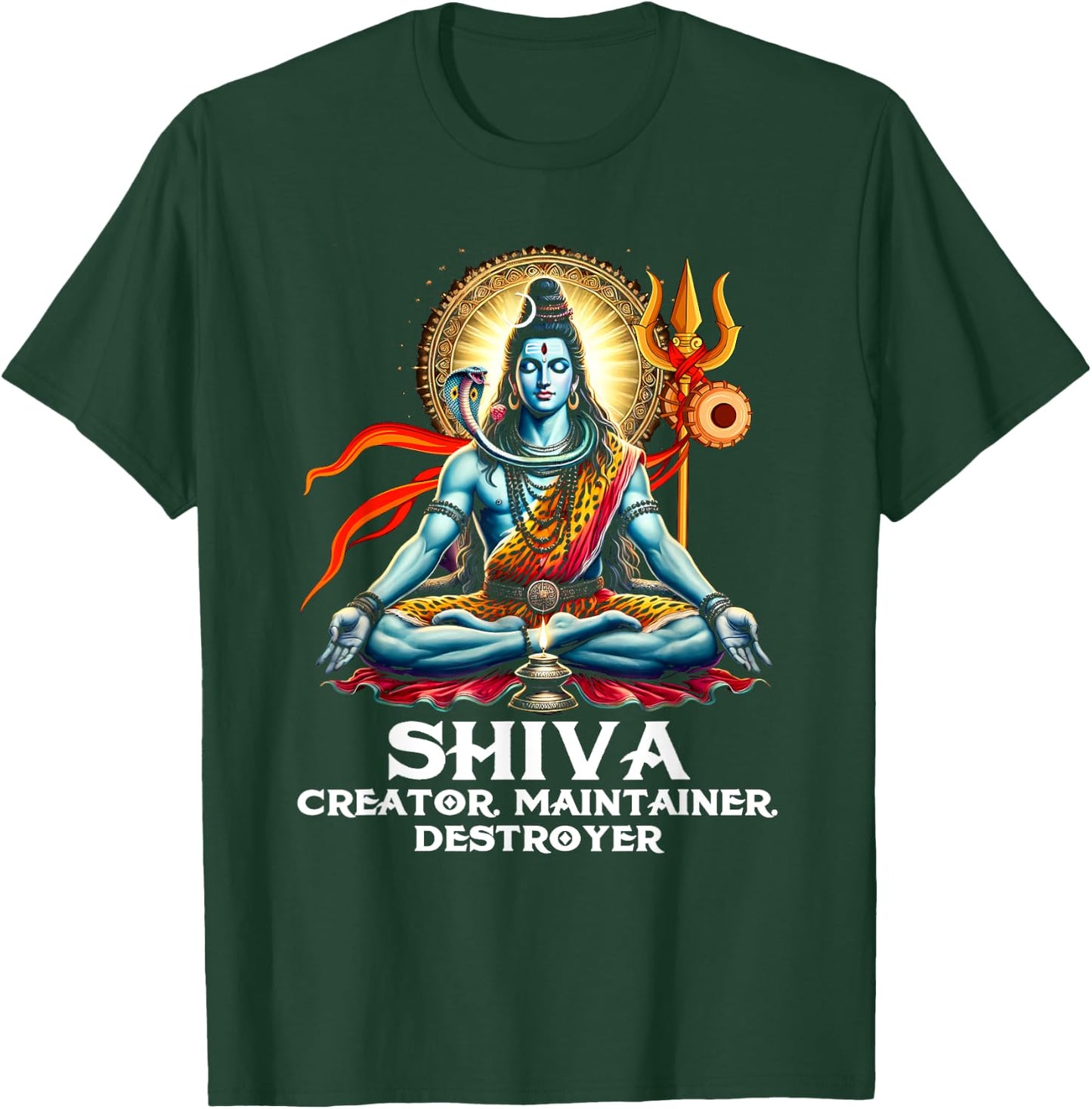 Shiva Hindu God Spiritual Shiva Creator Maintainer Destroyer T-Shirt - T-Shirt | Forest
