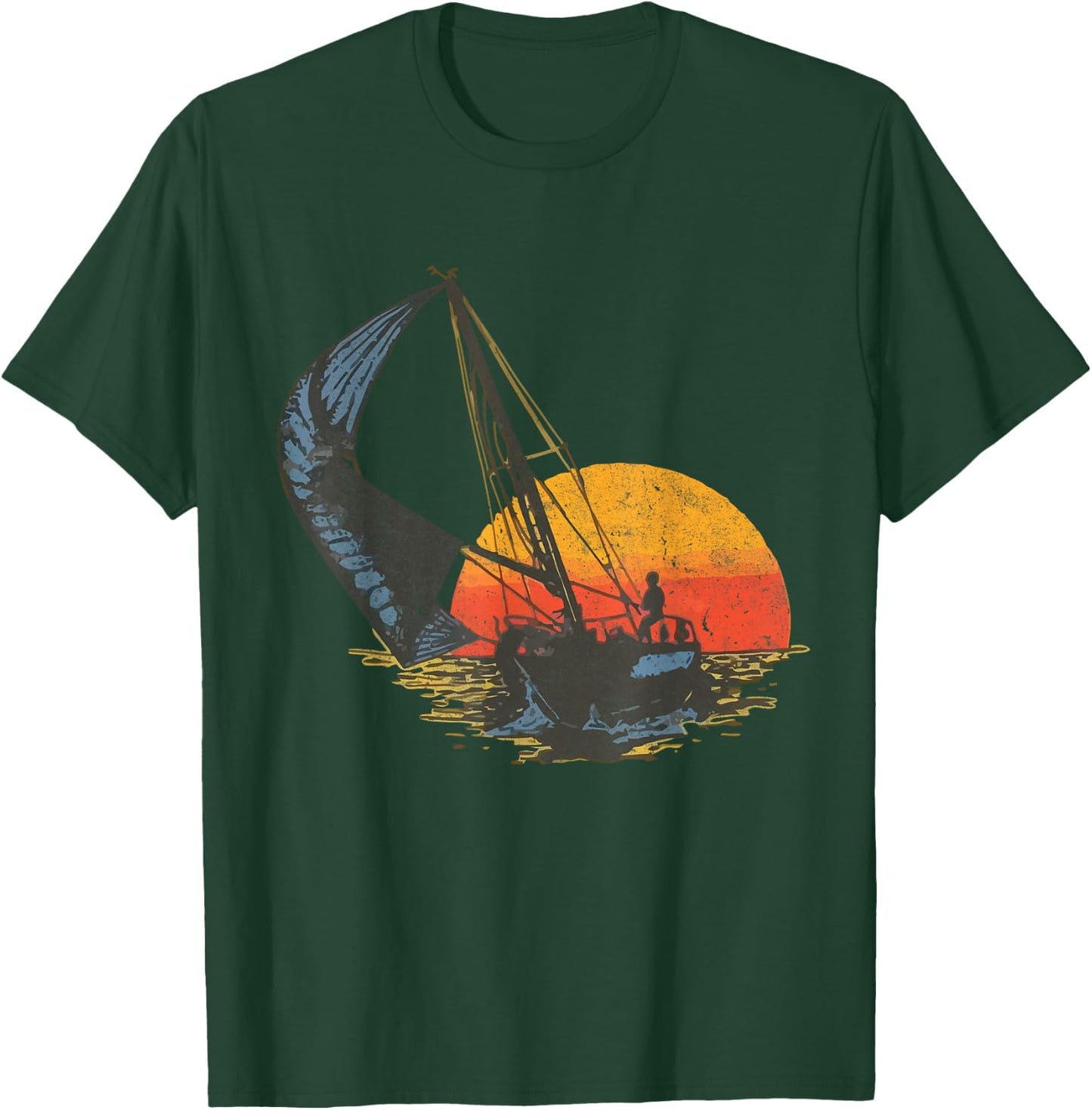 Vintage Sailing T-Shirt - T-Shirt | Forest