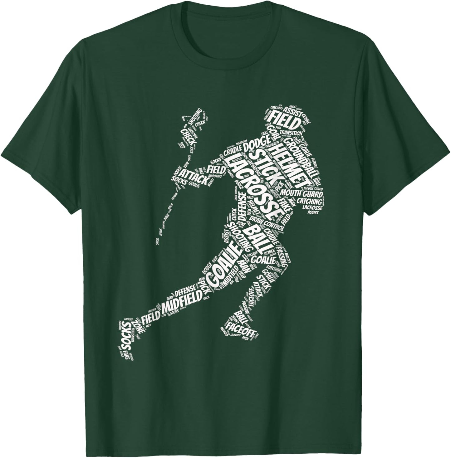 lacrosse sticks for boys Sports & Fitness cool Novelty T-Shirt - T-Shirt | Forest