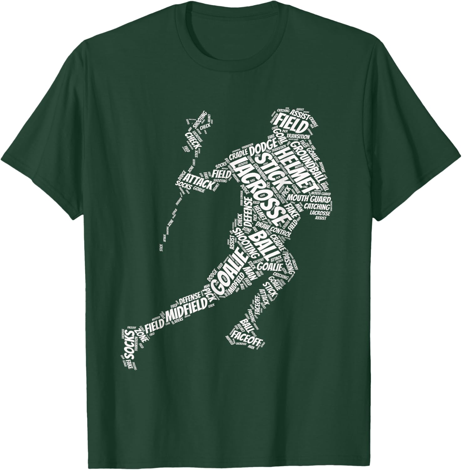 lacrosse sticks for boys Sports & Fitness cool Novelty T-Shirt - T-Shirt | Forest