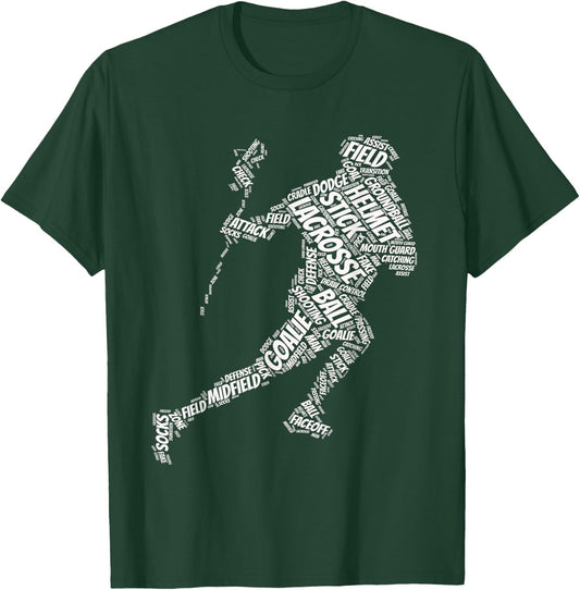 lacrosse sticks for boys Sports & Fitness cool Novelty T-Shirt - T-Shirt | Forest