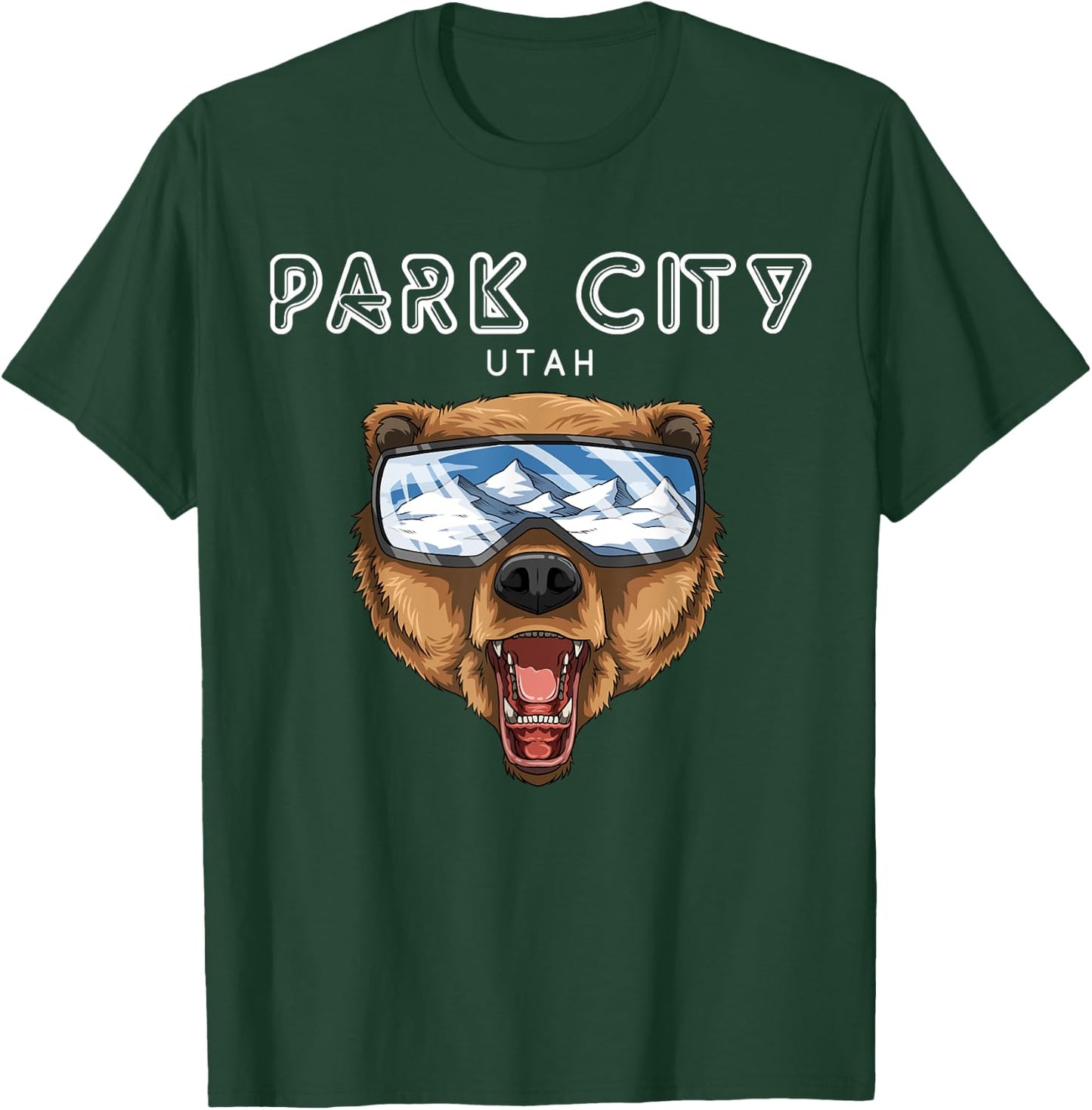 Park City Utah - USA Grizzly Ski Resort 80s Retro Gift T-Shirt - T-Shirt | Forest