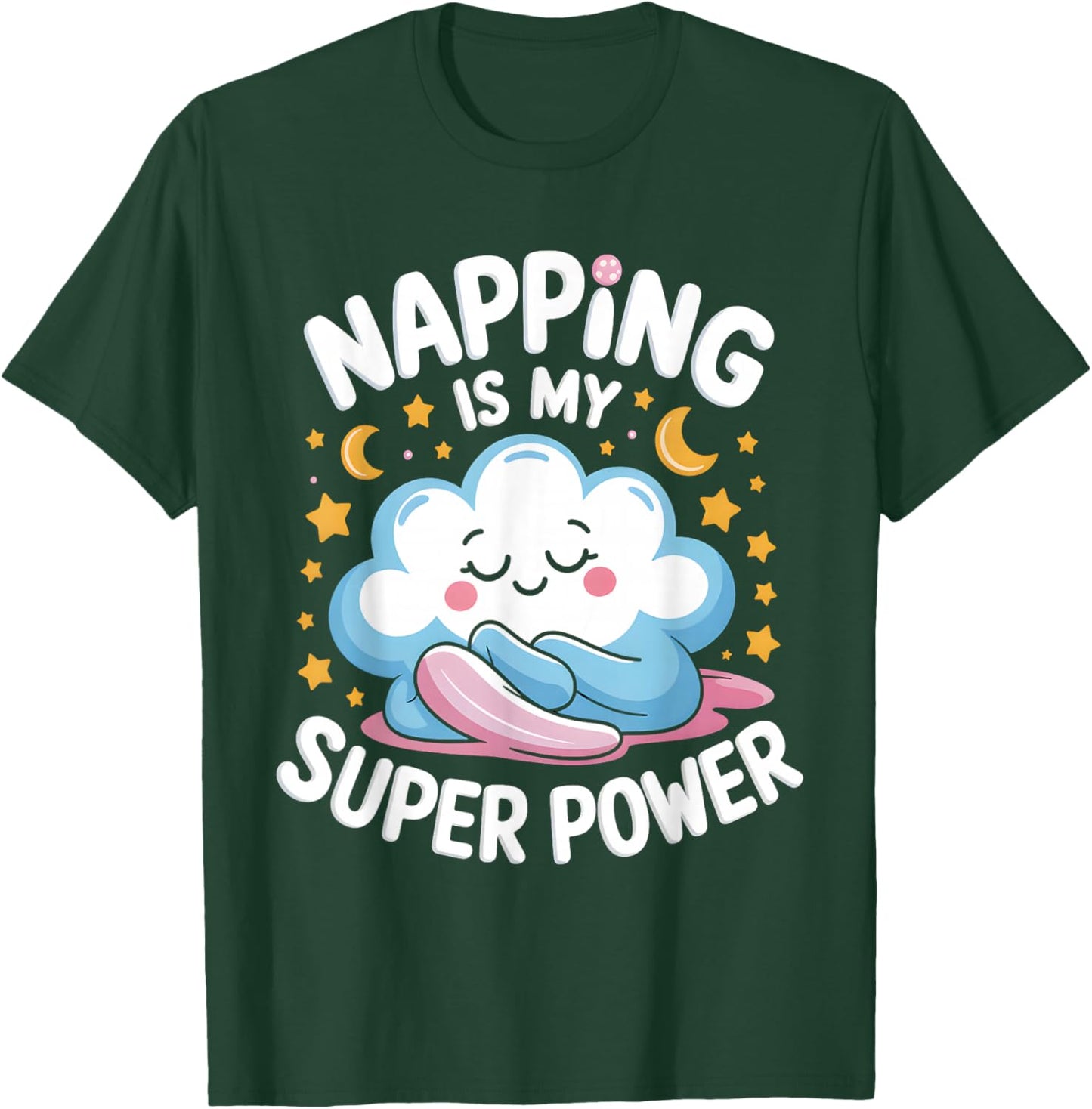 Funny Sleep Nap Sleeping Napping Joke Men Women Kids T-Shirt - T-Shirt | Forest