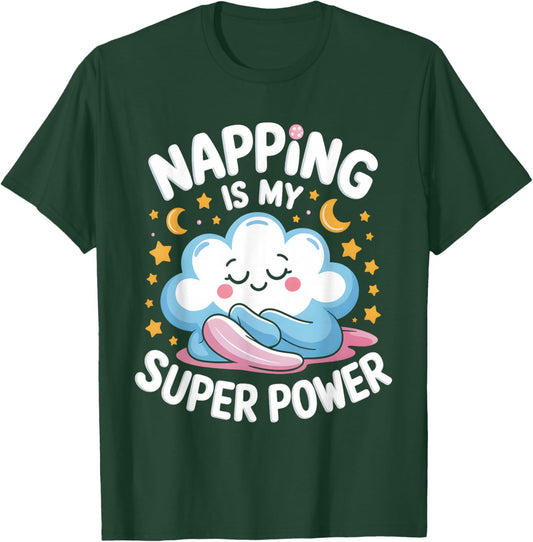 Funny Sleep Nap Sleeping Napping Joke Men Women Kids T-Shirt - T-Shirt | Forest