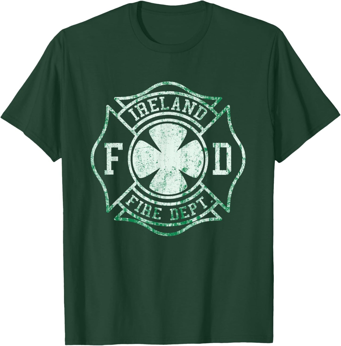 Ireland Fire Department Irish Firefighter T Shirt T-Shirt - T-Shirt | Forest