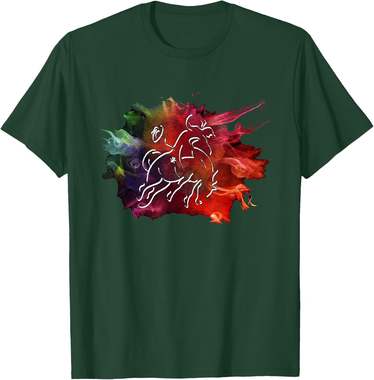 Modern Western Bucking Horse T-Shirt - T-Shirt | Forest