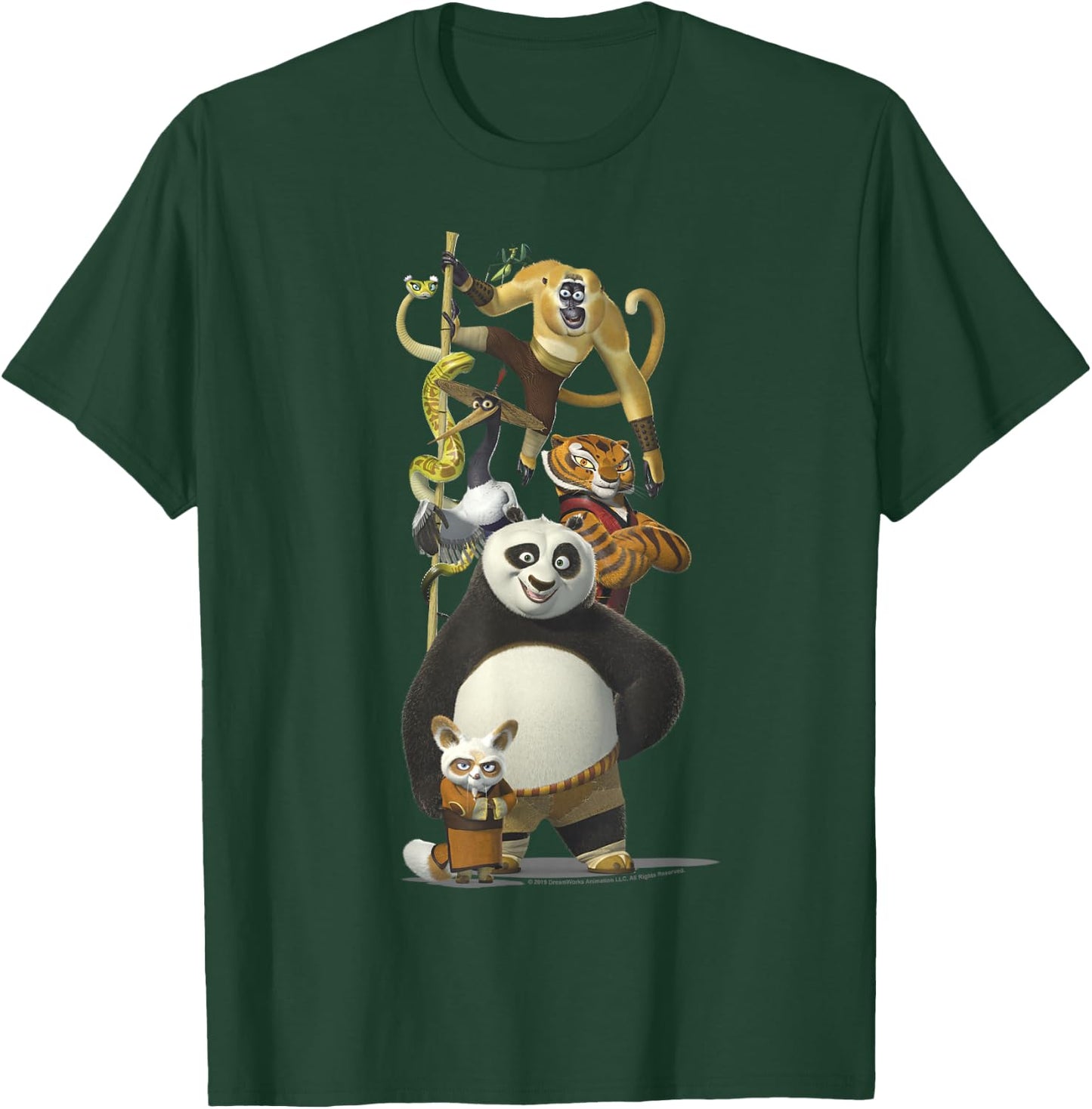 Kung Fu Panda Po and The Furious Five Portrait T-Shirt - T-Shirt | Forest