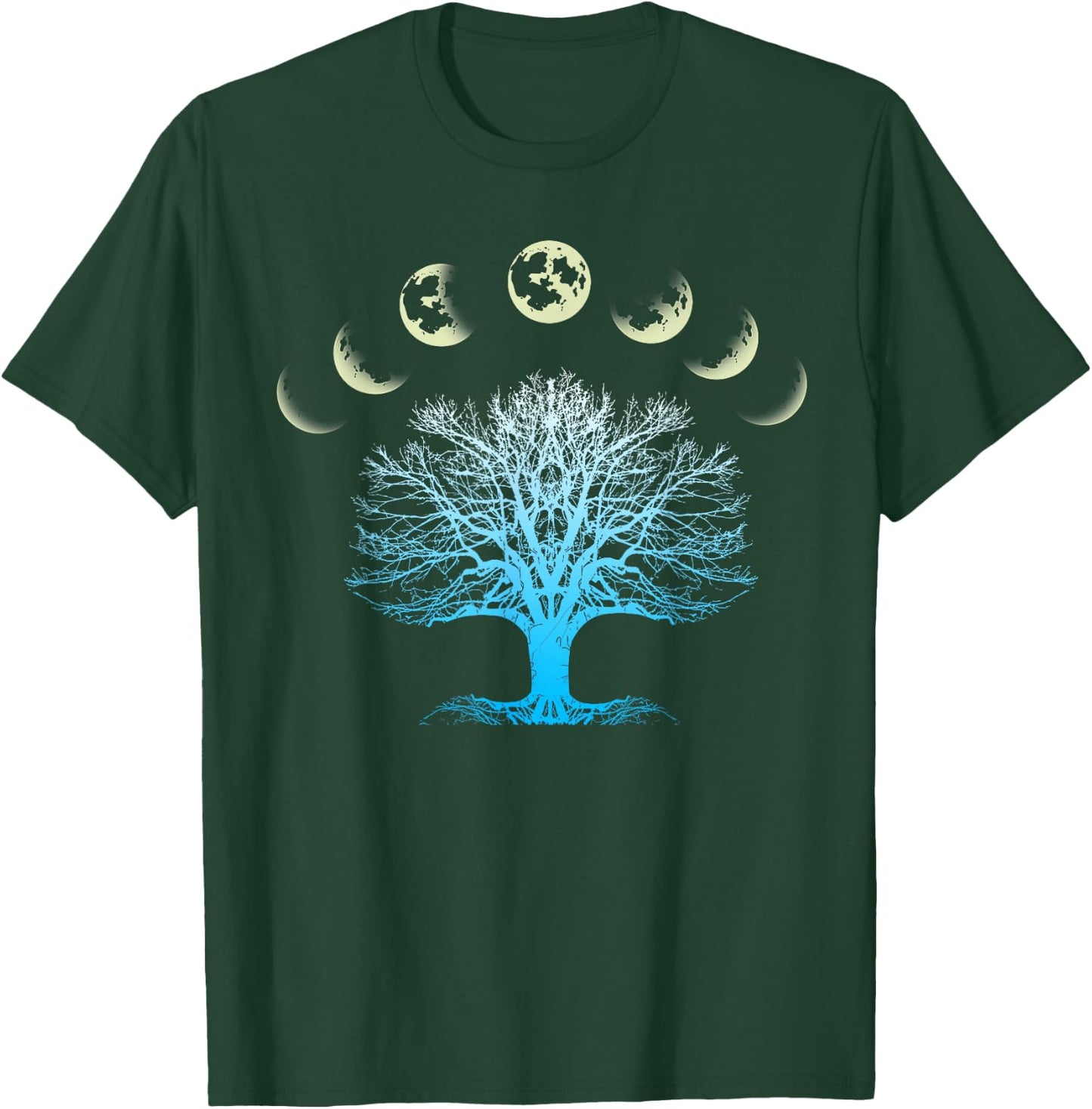 Tree Of Life Spiritual Shirt Moonphases for Yoga T-Shirt - T-Shirt | Forest