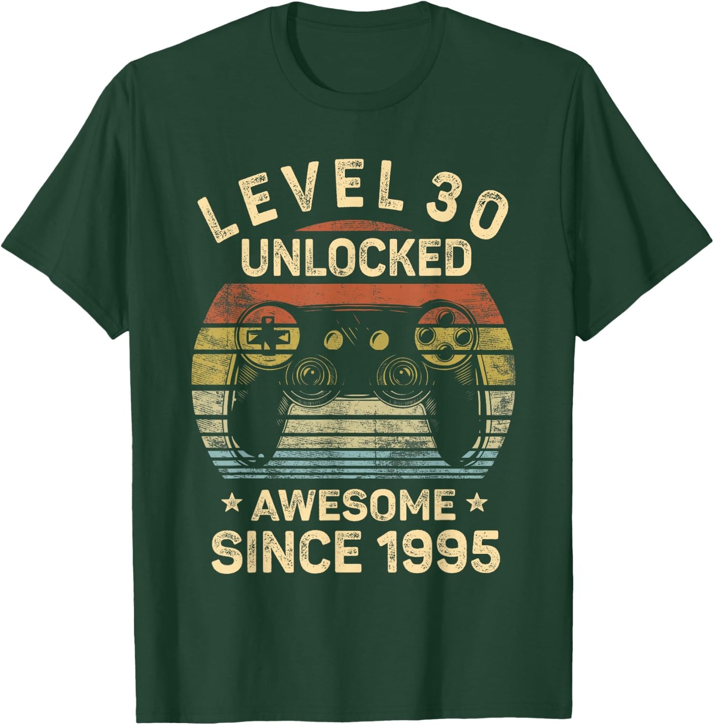 Level 30 Unlocked 30th Birthday 30 Year Old Gifts Gamer Bday T-Shirt - T-Shirt | Forest