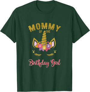 Mommy Of The Birthday Girl Unicorn Family Matching T-Shirt - T-Shirt | Forest