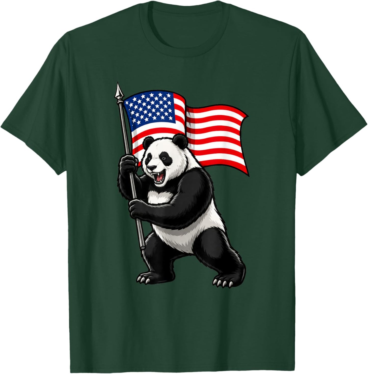American Flag Panda Bear 4th of July T-Shirt - T-Shirt | Forest