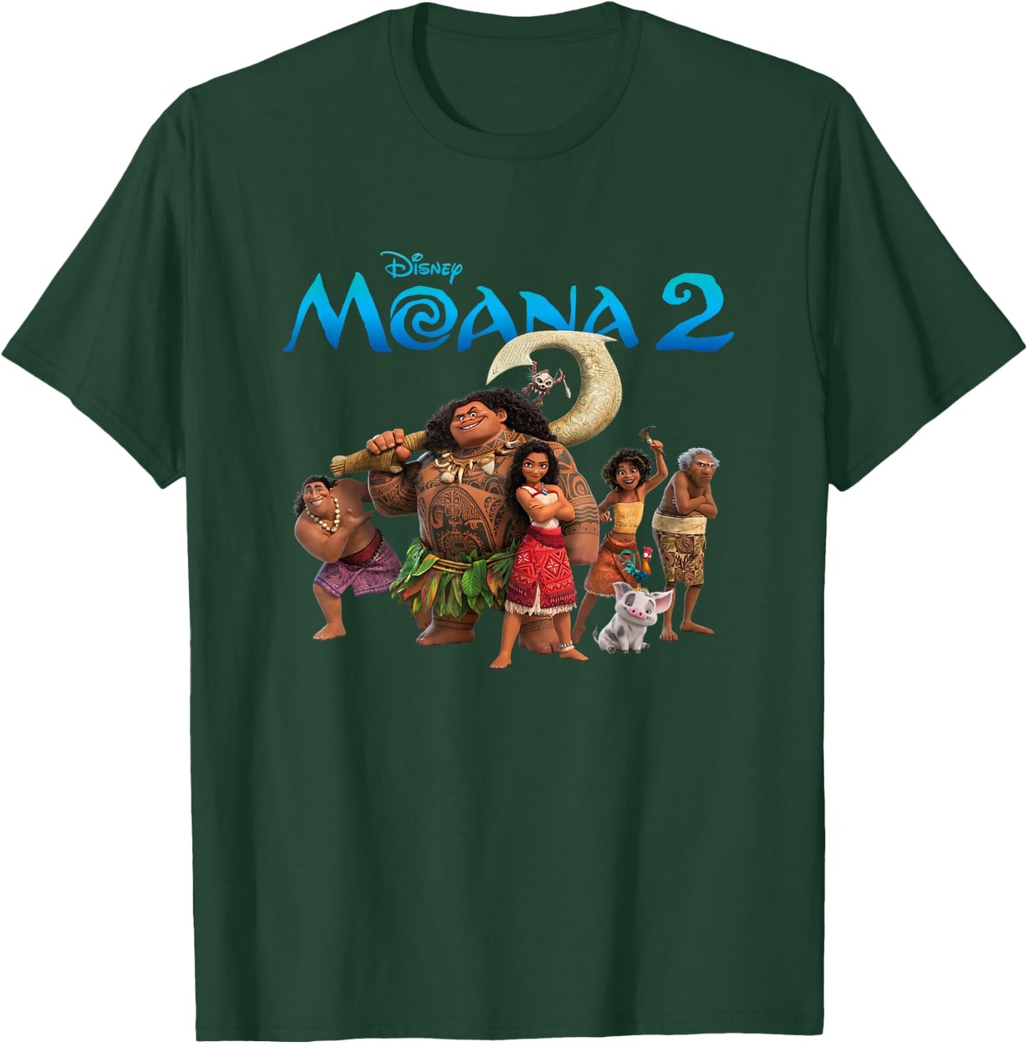 Disney Moana 2 Oceania Adventure Big Crew Panel T-Shirt - T-Shirt | Forest