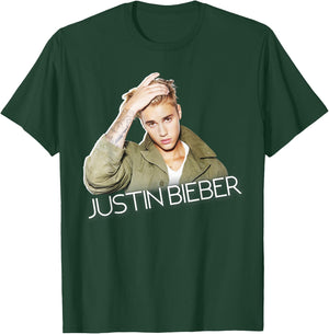 Justin Bieber Official Cut Out Jacket Small T-Shirt - T-Shirt | Forest