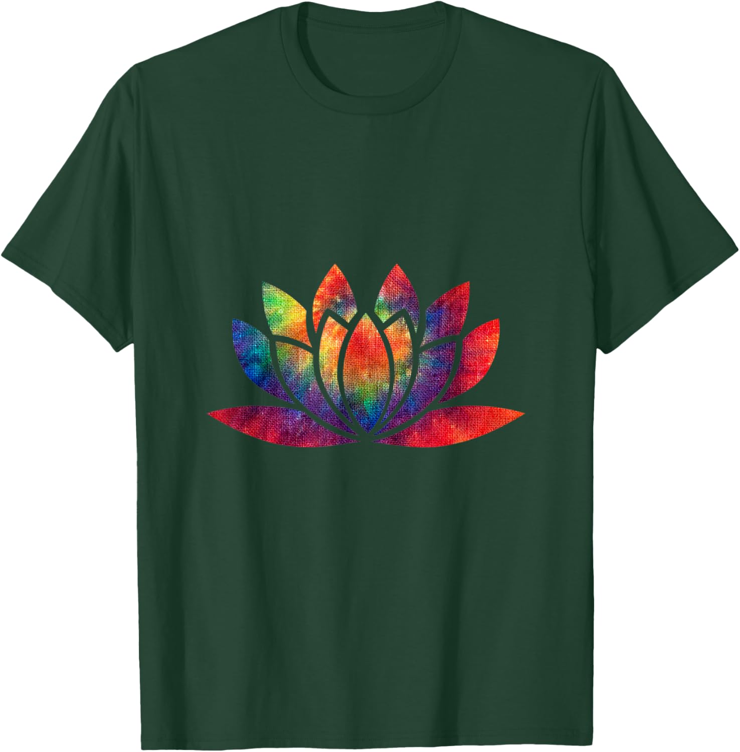 Tie Dye Lotus Flower Tie Dyed Spiritual Groovy Hamsa T Shirt T-Shirt - T-Shirt | Forest